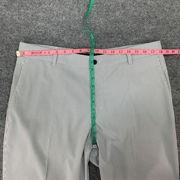 Nike Golf Pant Mens 35x32 White Grey Performance Flat Front Dri Fit Tour Stripe - Picture 5 of 13